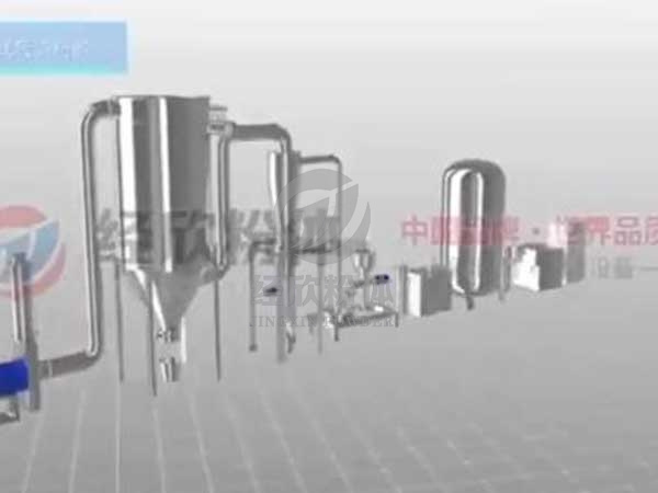 經欣粉體扁平式氣流粉碎機工藝流程演示